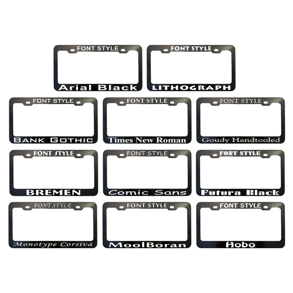 Military License Plate Frames - Anodized Aluminum