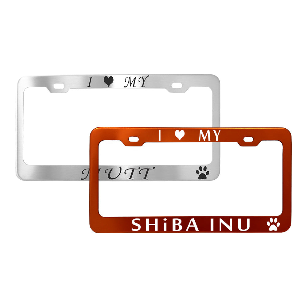 Pet License Plate Frames