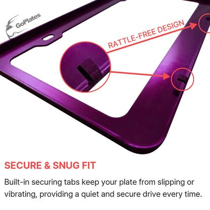 Custom Purple License Plate Frame – Single