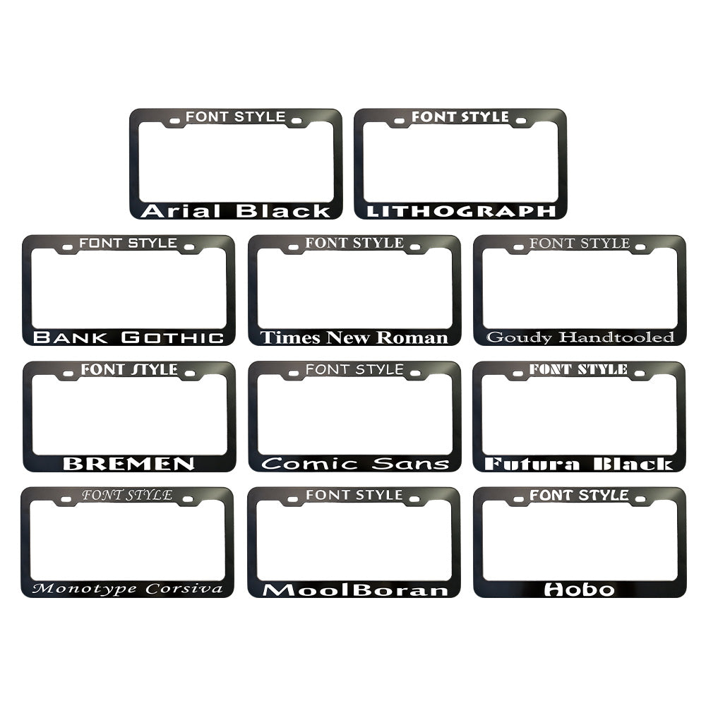 Anodized Aluminum Car License Plate Frames