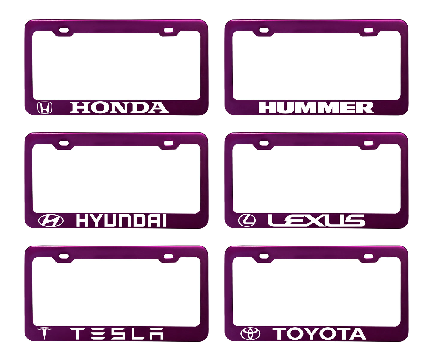Factory License Plate Frames - Anodized Aluminum